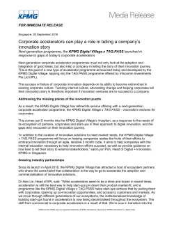 Corporate accelerators can play a role in telling a