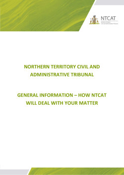 how ntcat will deal with your matter