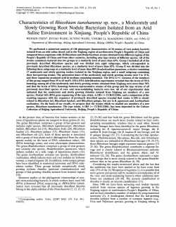 Characteristics of Rhizobium tianshanense sp. nov., a Moderately