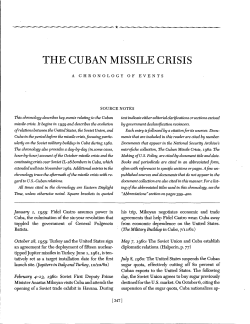 THE CUBAN MISSILE CRISIS
