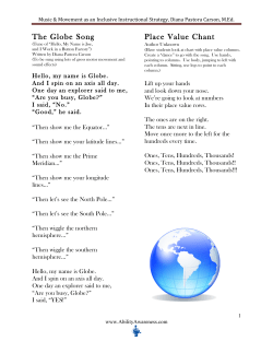 The Globe Song Place Value Chant