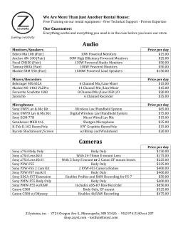 Audio Cameras - Z Systems, Inc.