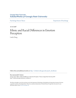 Ethnic and Racial Differences in Emotion Perception
