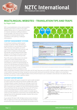 Multilingual Websites - Translation Tips and Traps