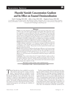 Fluoride Varnish Concentration Gradient and Its Effect