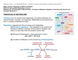 Lecture 6: Glycogen Metabolism - Berkeley MCB