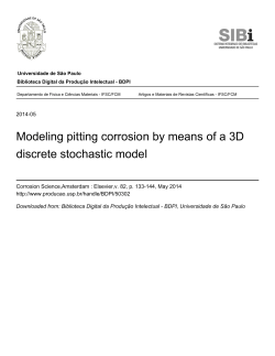 Modeling pitting corrosion by means of a 3D discrete