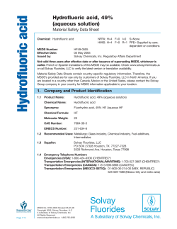Hydrofluoric acid , 49% Hydrofluoric acid
