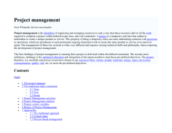 Project management