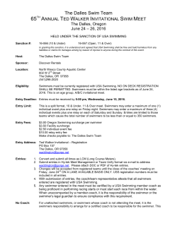 Meet info - Cascadia Swimming