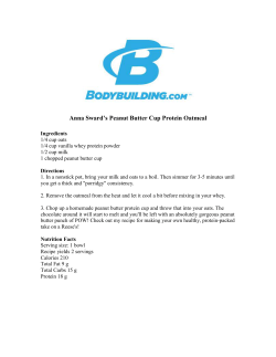 Anna Sward`s Peanut Butter Cup Protein Oatmeal