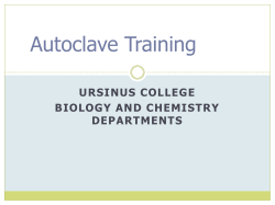 Autoclave Training