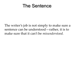 The Sentence