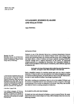 giyaseddin jemshid el-kashi and stalactites