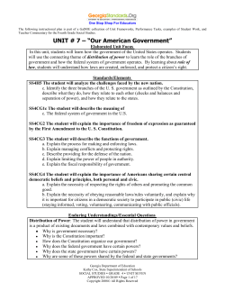 Unit 7 - Georgia Standards