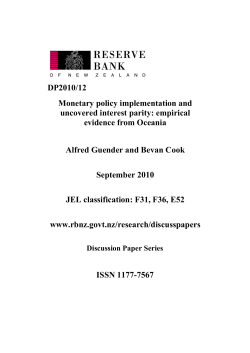 Monetary policy implementation and uncovered interest parity