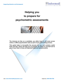 Helping you to prepare for psychometric assessments
