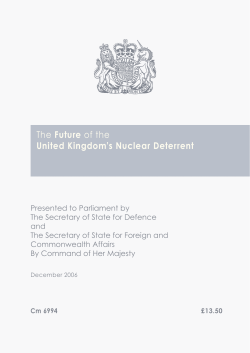The Future of the United Kingdom`s Nuclear Deterrent