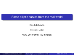 Some elliptic curves from the real world