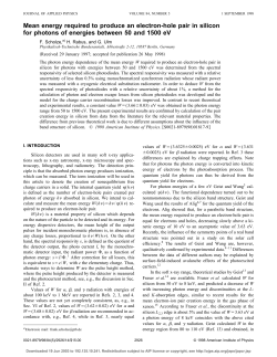Mean energy required to produce an electron