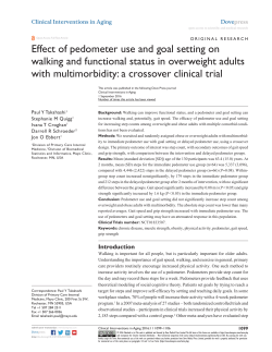 effect of pedometer use and goal setting on