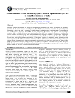 Distribution of Gaseous Phase Polycyclic Aromatic Hydrocarbons