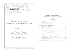 taylor`s polynomial approximation for functions
