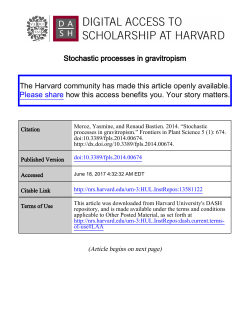 Stochastic processes in gravitropism