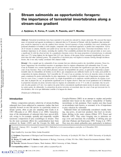 Stream salmonids as opportunistic foragers