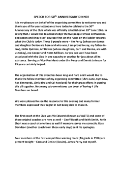 SPEECH FOR 50TH ANNIVERSARY DINNER