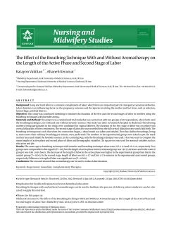 Full Text  - Nursing and Midwifery Studies
