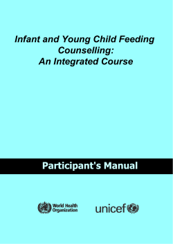 Infant and Young Child Feeding Counselling