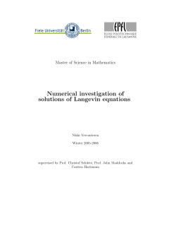 Numerical investigation of solutions of Langevin equations