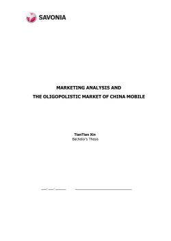 marketing analysis and the oligopolistic market of china mobile