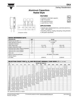 EKA Aluminum Capacitors Radial Style