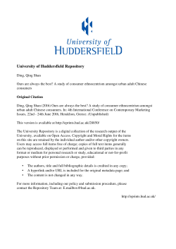 - the University of Huddersfield Repository