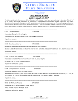 March 10, 2017 - Citrus Heights