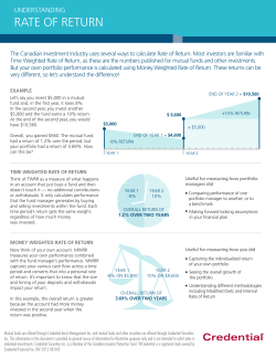 rate of return - Credential Direct