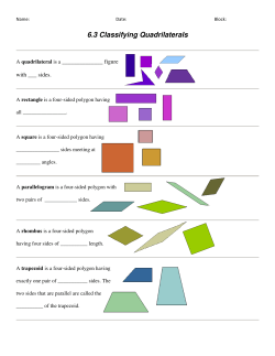 6.3 Classifying Quadrilaterals