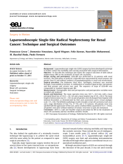 Laparoendoscopic Single-Site Radical Nephrectomy for Renal