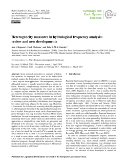 Heterogeneity measures in hydrological frequency analysis: review
