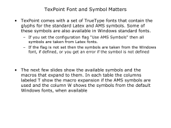 of the macro names that define symbols