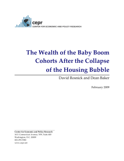 The Wealth of the Baby Boom Cohorts After the Collapse of the