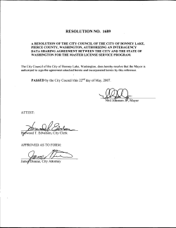 Resolution 1689 - City of Bonney Lake