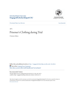 Prisoner`s Clothing during Trial