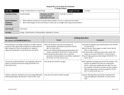 Unit Title Length of Unit Generalizations Guiding Questions