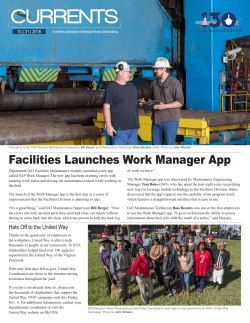 Facilities Launches Work Manager App
