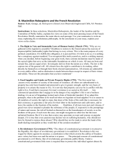 Robespierre and the French Revolution
