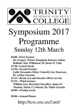 here - Trinity College Science Society