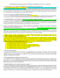 Assignment 1 REVISION policies